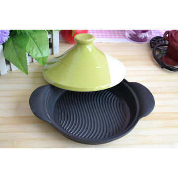 Wholesale Cast Iron Cookware Meat Moroccan Tagines with Ceramic Lid